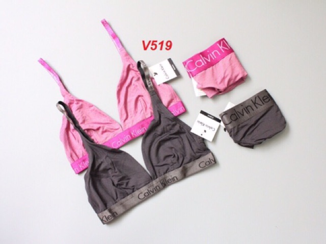 Sét bộ lót CK chất thun lạnh cao cấp 2 màu hồng - xám | BigBuy360 - bigbuy360.vn