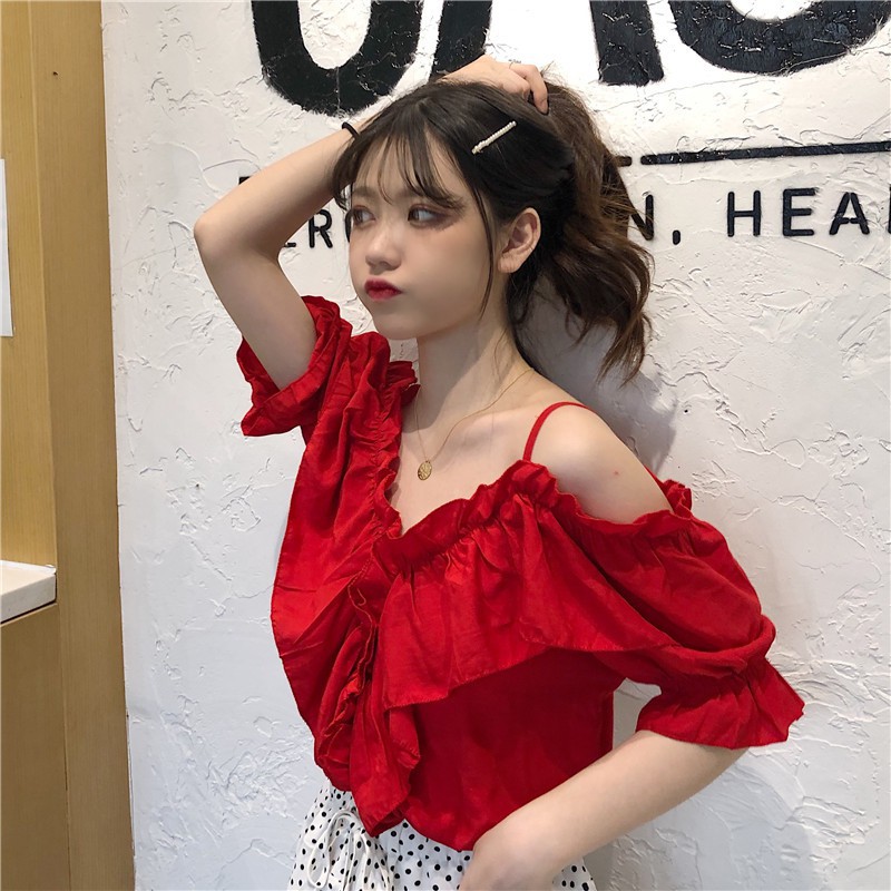Áo kiểu dáng rộng tay phồng thời trang cho nữ