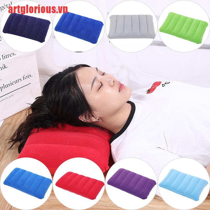 【artglorious】47*30cm Portable Folding Air Inflatable Pillow Outdoor Travel Hom