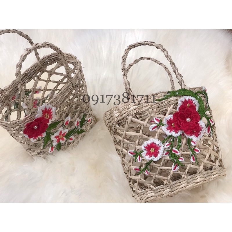 Túi cói mini cho bé gái