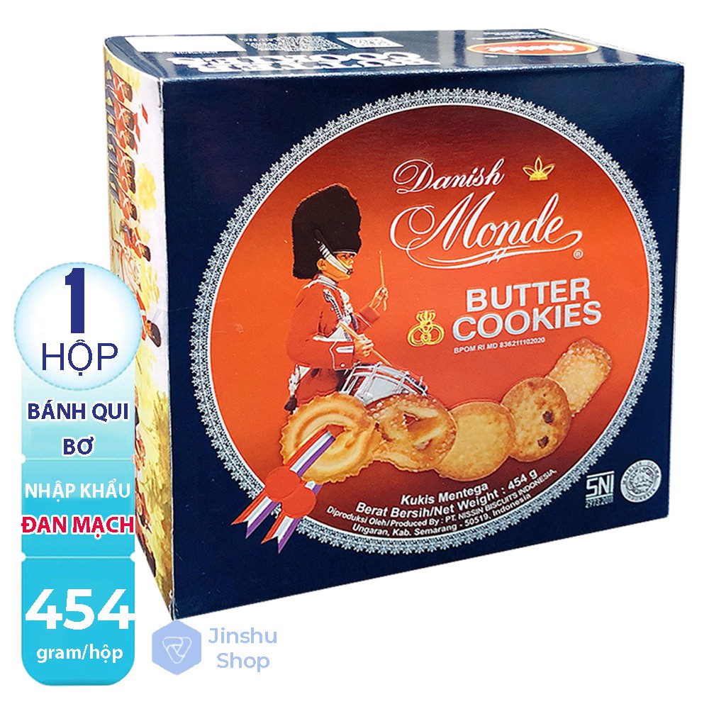 [ HÀNG TẾT 2021 - BÁNH NGON, HỘP SANG TRỌNG ] Hộp thiếc 454 gr Bánh Quy Bơ Danish Monde Đan Mạch (Date: 10/2021) | BigBuy360 - bigbuy360.vn