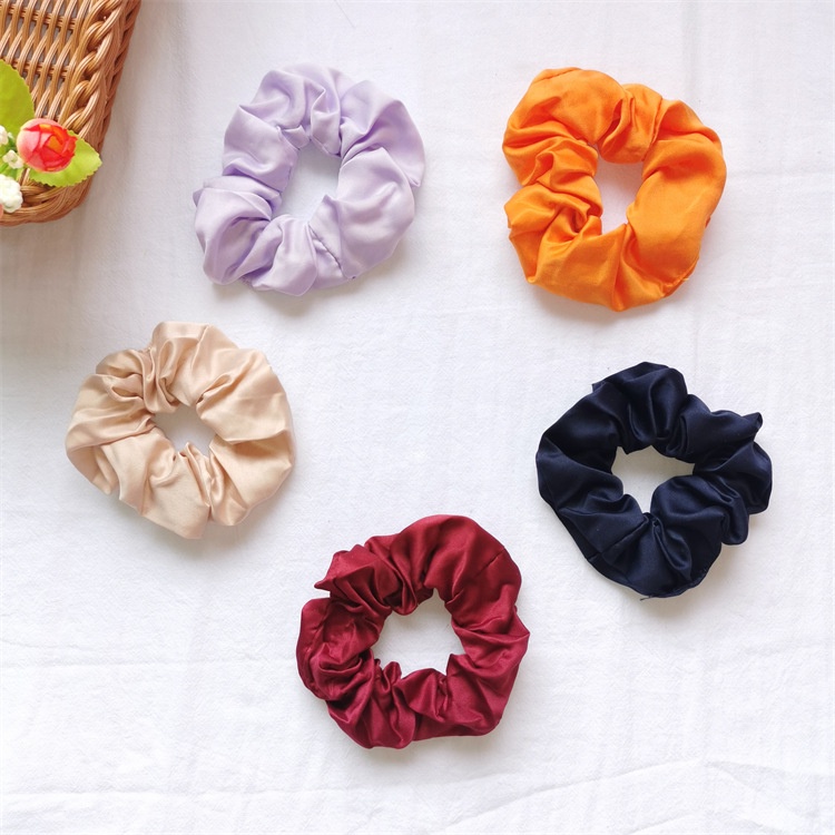 Dây buộc tóc scrunchies lụa cột tóc LAGU Accessories phụ kiện buộc tóc màu pastel trơn