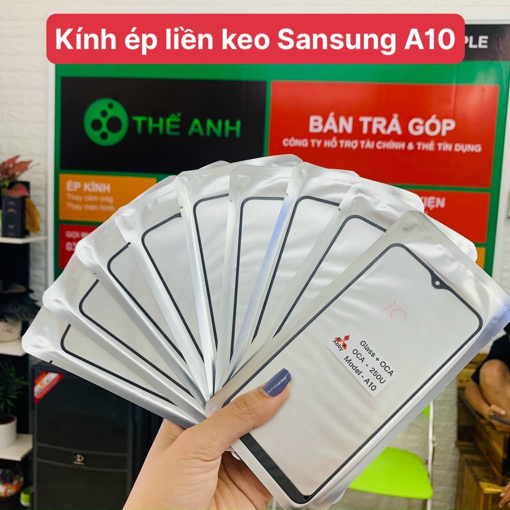 Kính ép màn hình có sẵn keo cho Samsung A10 OCA