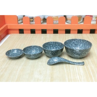 Chén chấm, chén tương T 36 vân đá đen
