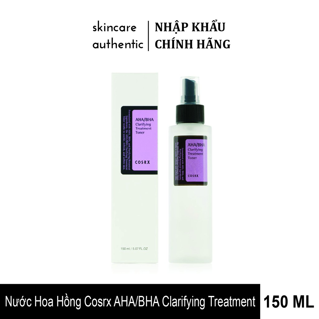 [ HÀNG CHÍNH HÃNG 100% ] Nước Hoa Hồng Cosrx AHA/BHA Clarifying Treatment Toner Làm Sạch Da 150ml