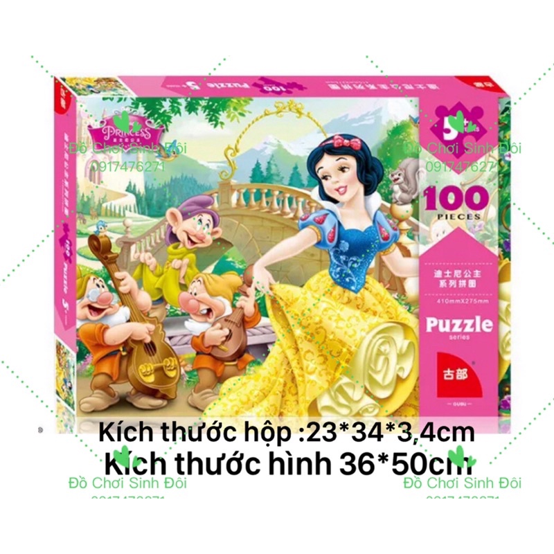 ráp hình giấy 100 miếng - công chúa và 7 chú lùn