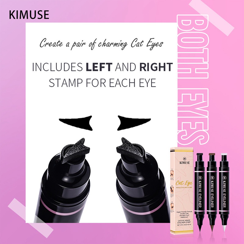 Set 2 Chì Kẻ Mắt Hai Đầu KIMUSE Chống Thấm Nước