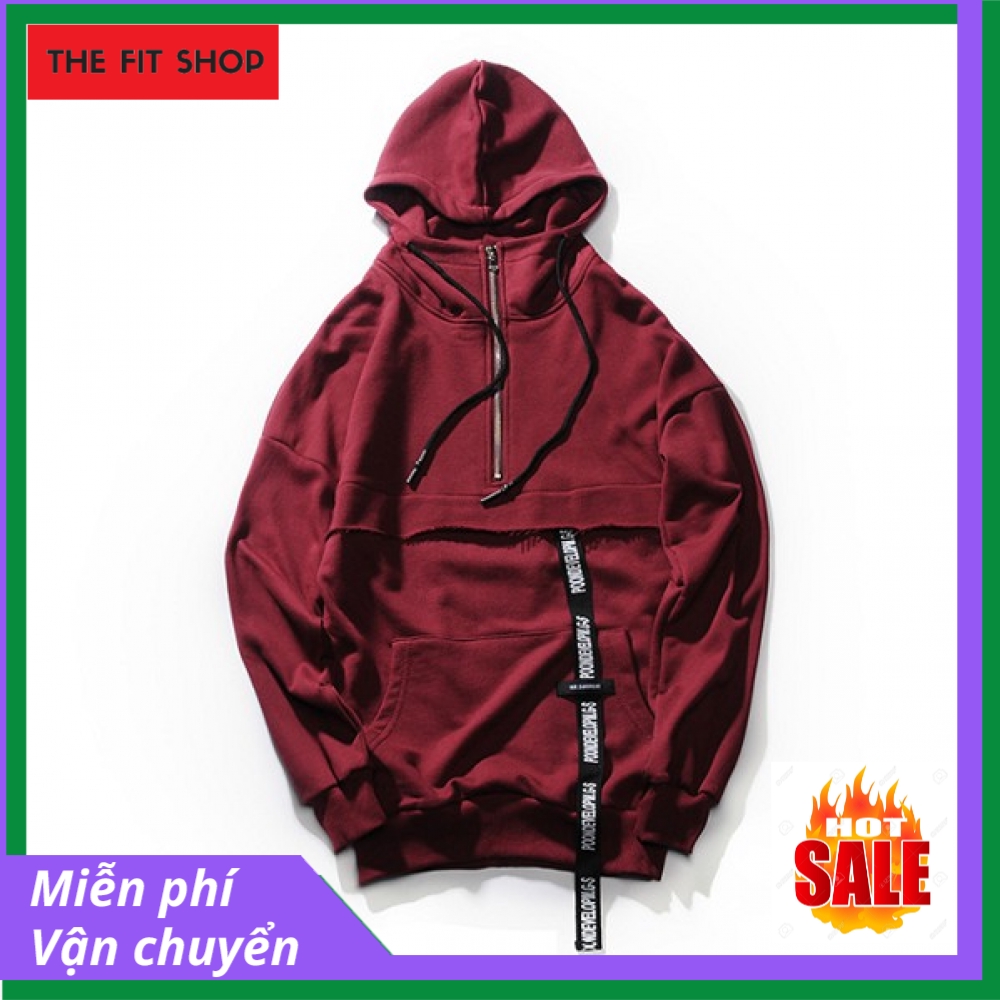 Áo Hoodie dây PoonDeVe màu ĐỎ Đô AHDZ1103C