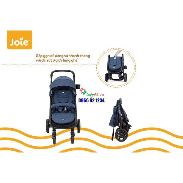 Xe đẩy trẻ em Joie Litetrax 4 DLX Gray Flannel - Deep Sea - Laurel