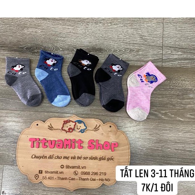 Tất len cho bé từ 3-11 tháng, tất len cho bé trai, bé gái