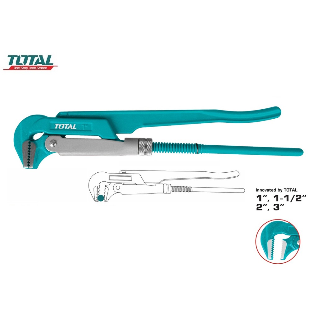 TOTAL - THT172151 MỎ LẾT 90° THEO CÔNG NGHIỆP NẶNG CỦA THỤY ĐIỂN 1-1/2&quot;(38MM)