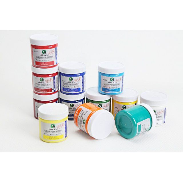 Màu acrylic Maries 100ml màu acrylic đầu ngựa màu vẽ mọi chất liệu giá rẻ