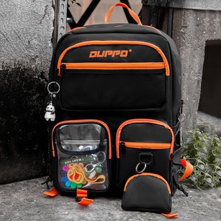 Balo Backpack Duppo (Unisex Fashion) Chất vải Polyester chống thấm 80%