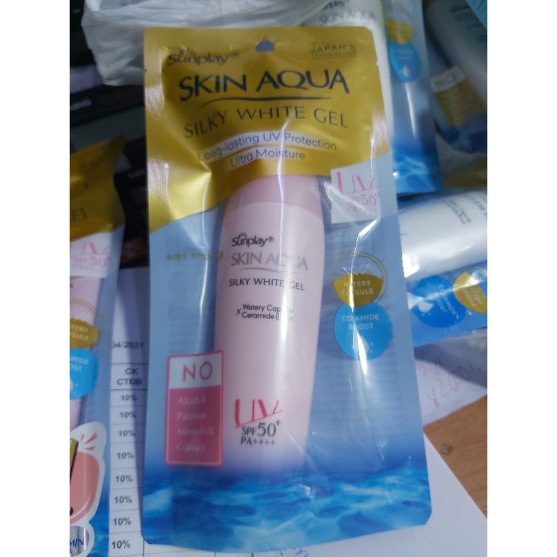 Gel Chống Nắng Dưỡng Da Trắng Mịn Sunplay Skin Aqua Silky White SPF50++ 30g