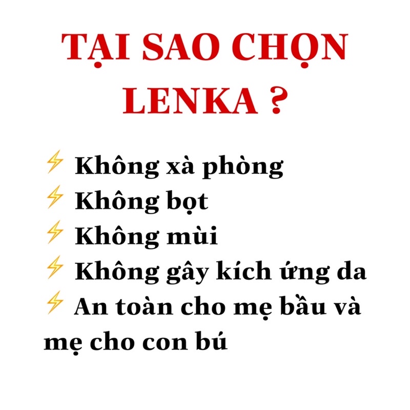 Sửa Rửa Mặt LENKA Không Bọt, Không Xà Phòng - Dùng Được Cho Phụ Nữ Mang Thai Và Cho Con Bú