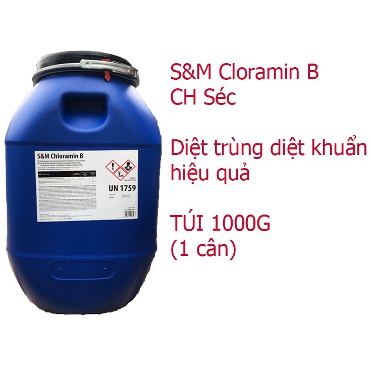 Bột Cloramin B CH Séc 1kg sát trùng sát khuẩn vệ sinh gia đình và nơi công cộng cloramin b là gì, cloramin b mua ở đâu
