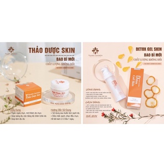 Combo thảo dược mụn skin và detox gel skin fourets cosmetic