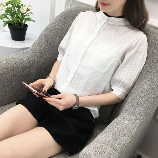 Áo sơ mi nữ cổ trụ🍑freeship🍑, nhập mã {CVD5K} giảm ngay 5k, áo đẹp giá tốt shop uy tín shop uy tín