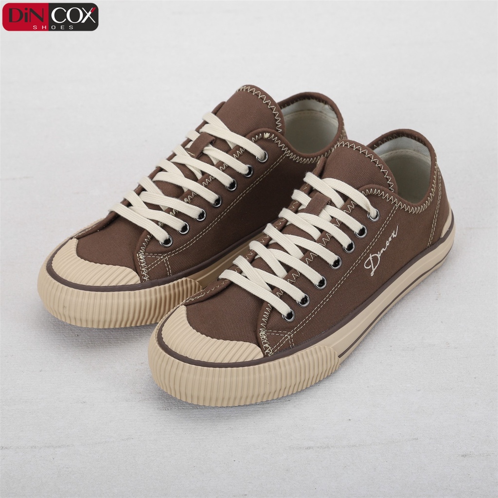 Giày Sneaker Vải Unisex DINCOX D21 Phong Cách Ấn Tượng Chocolate