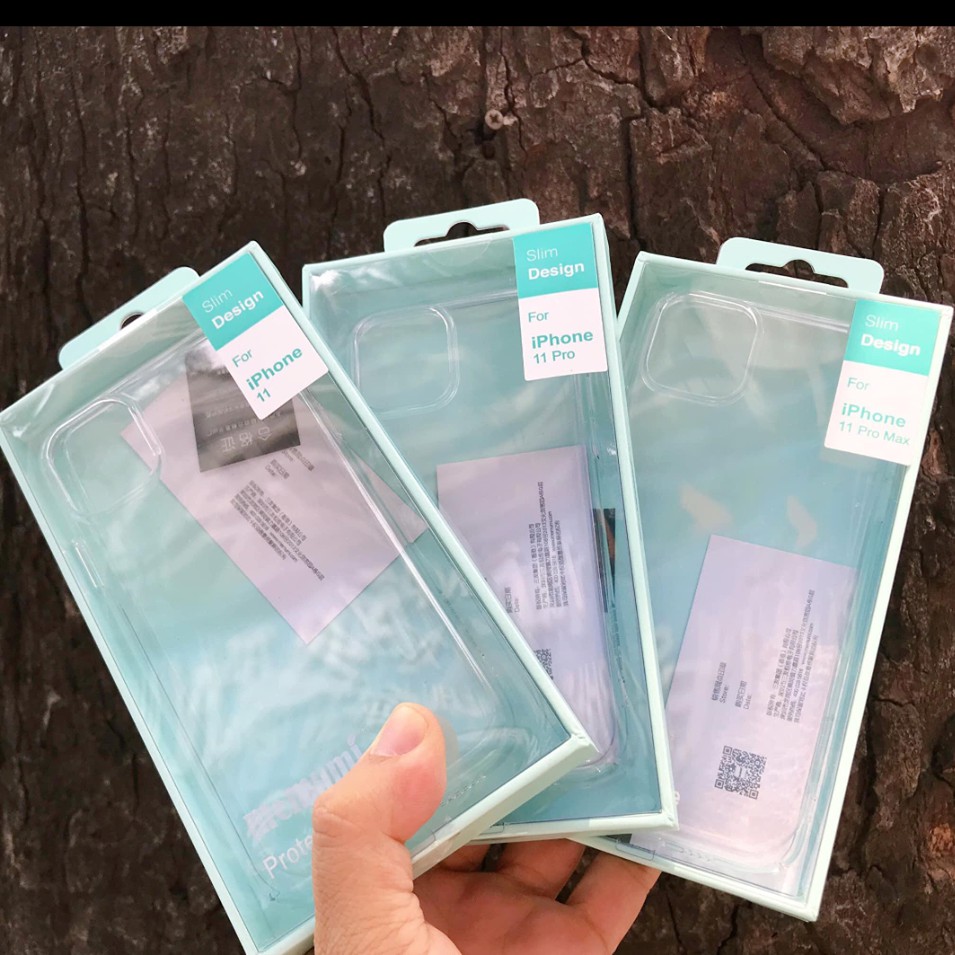 Ốp lưng iPhone 11/ 11 pro/ 11pro max, 12, 13, trong suốt hiệu Memumi Clear