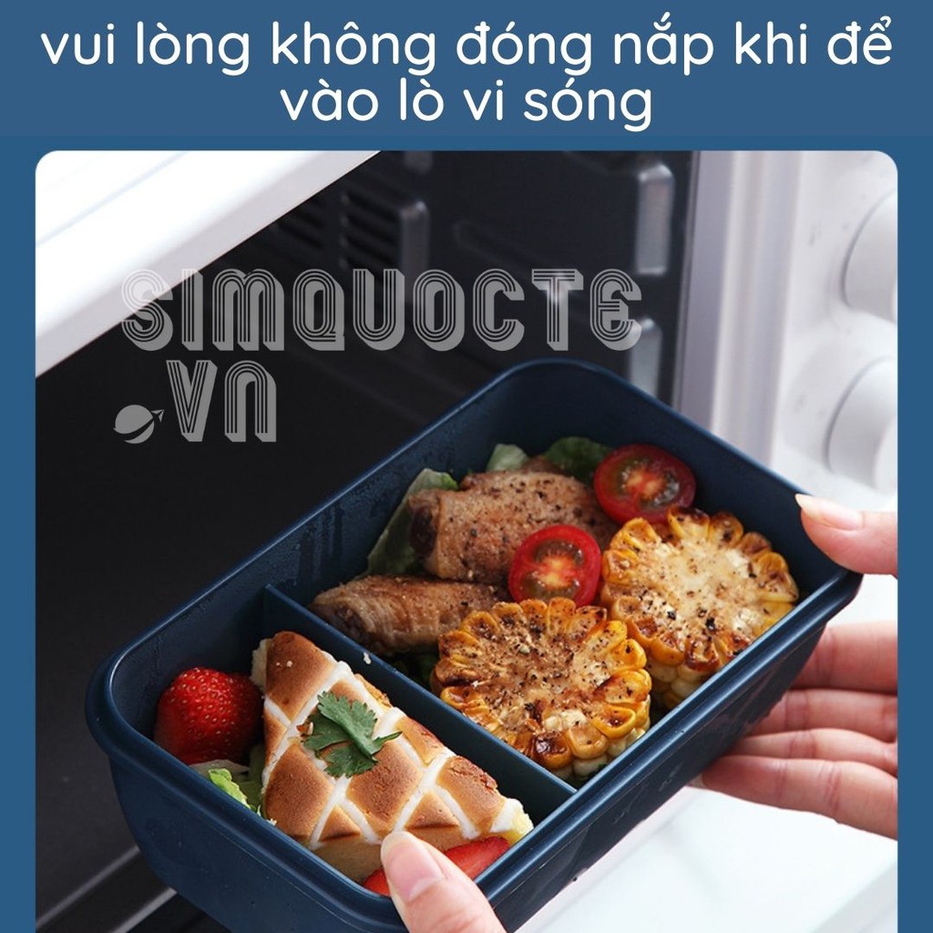 [Nhựa lúa mạch] Hộp cơm giữ nhiệt có van thông hơi không chứa BPA Lunch Box HĐC02