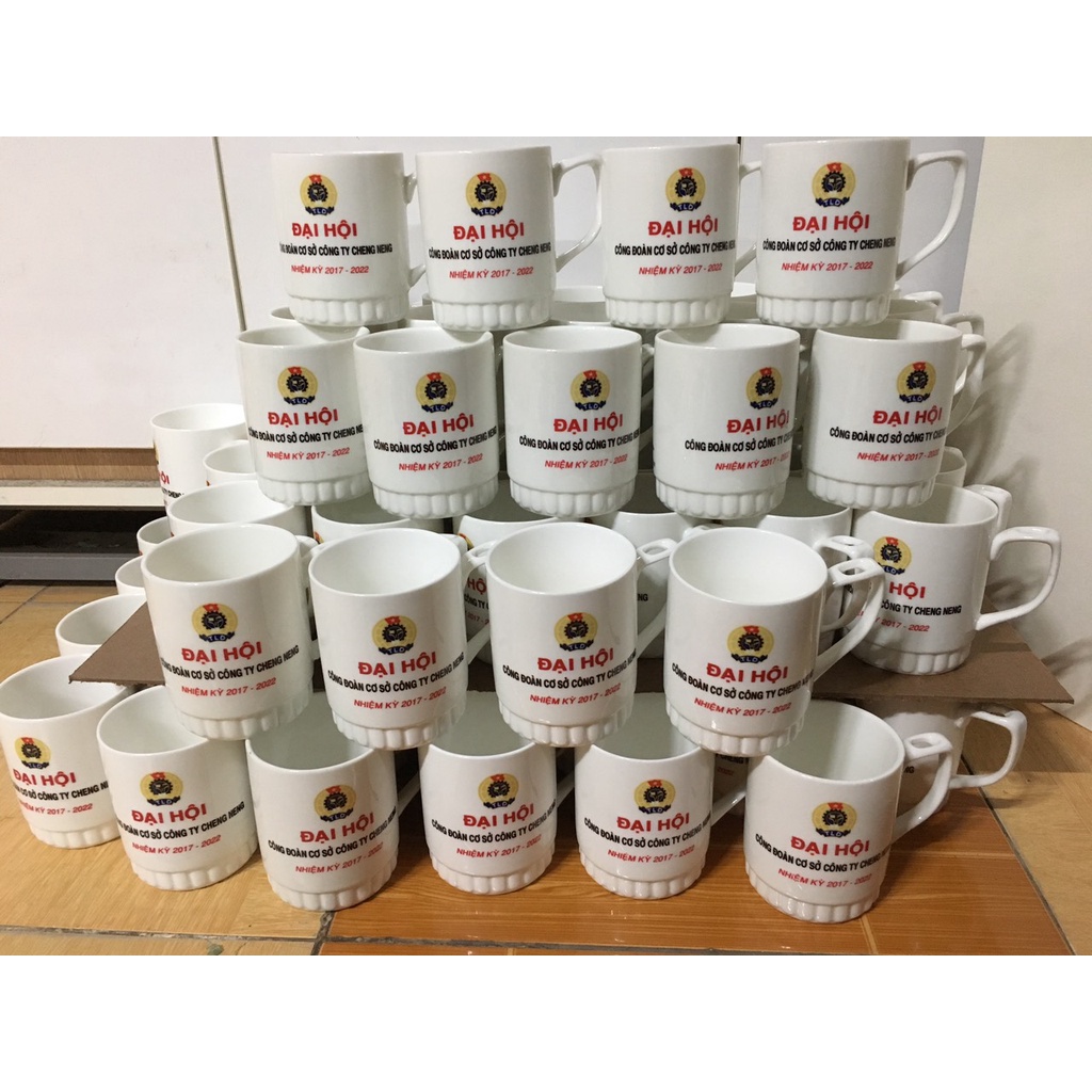 Ly sứ in hình THEO YÊU CẦU - in hình cá nhân , hình tập thể, in logo công ty, doanh nghiệp làm quà tặng