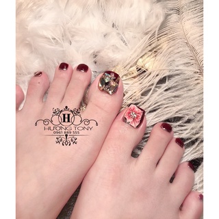 hoa bột chéo chân, hoa bột nail