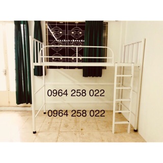 Giường tầng kiểu 1 tầng ngang 1m2 dài 1m7 phủ bì (sắt 1ly4)