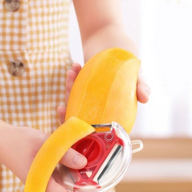 Dụng cụ gọt vỏ rau củ quả 3 trong 1 bằng thép không gỉ
