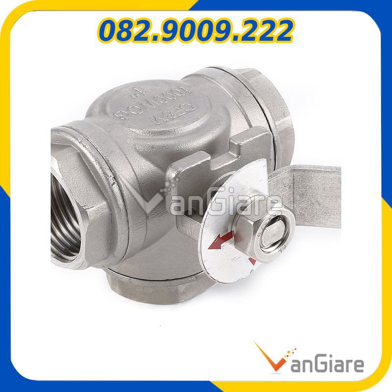 [Van bi 3 ngã L] Van khoá nước 3 ngã inox304 kiểu L 21mm 27mm 34mm