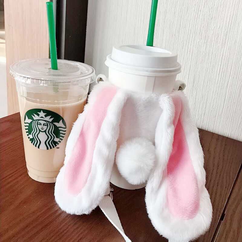 [HOT] ✨TÚI TREO TRÀ SỮA BÌNH NƯỚC TAI THỎ ĐỰNG ĐÁNG YÊU✨