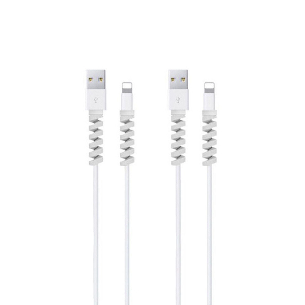 Phụ kiện bảo vệ dây cáp sạc USB dạng xoắn bằng silicon độc đáo thích hợp cho IPHONE