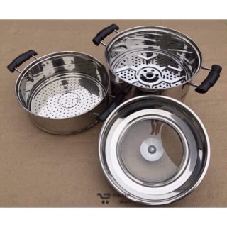 Bộ nồi hấp 3 tầng inox