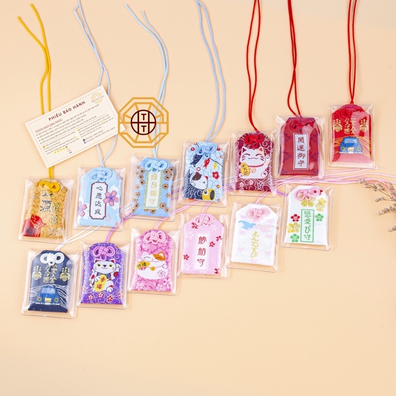 Túi Phước Omamori May Mắn Liugems Đeo Bên Người, Mix Đá, Thảo Mộc, Muối Hồng Himalaya Mang Tài Lộc, Tình Yêu