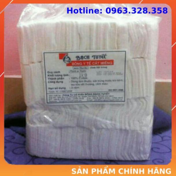 Bông bạch tuyết y tế cắt miếng 1kg - vệ sinh cho bé