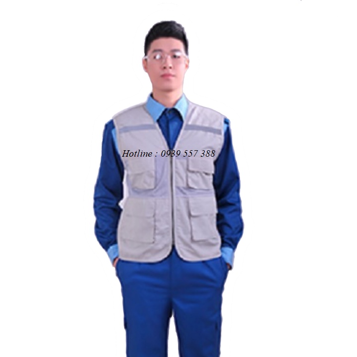 ÁO GHI LÊ PHẢN QUANG BẢO HỘ LAO ĐỘNG , ÁO KỸ THUẬT , KỸ SƯ MÀU GHI