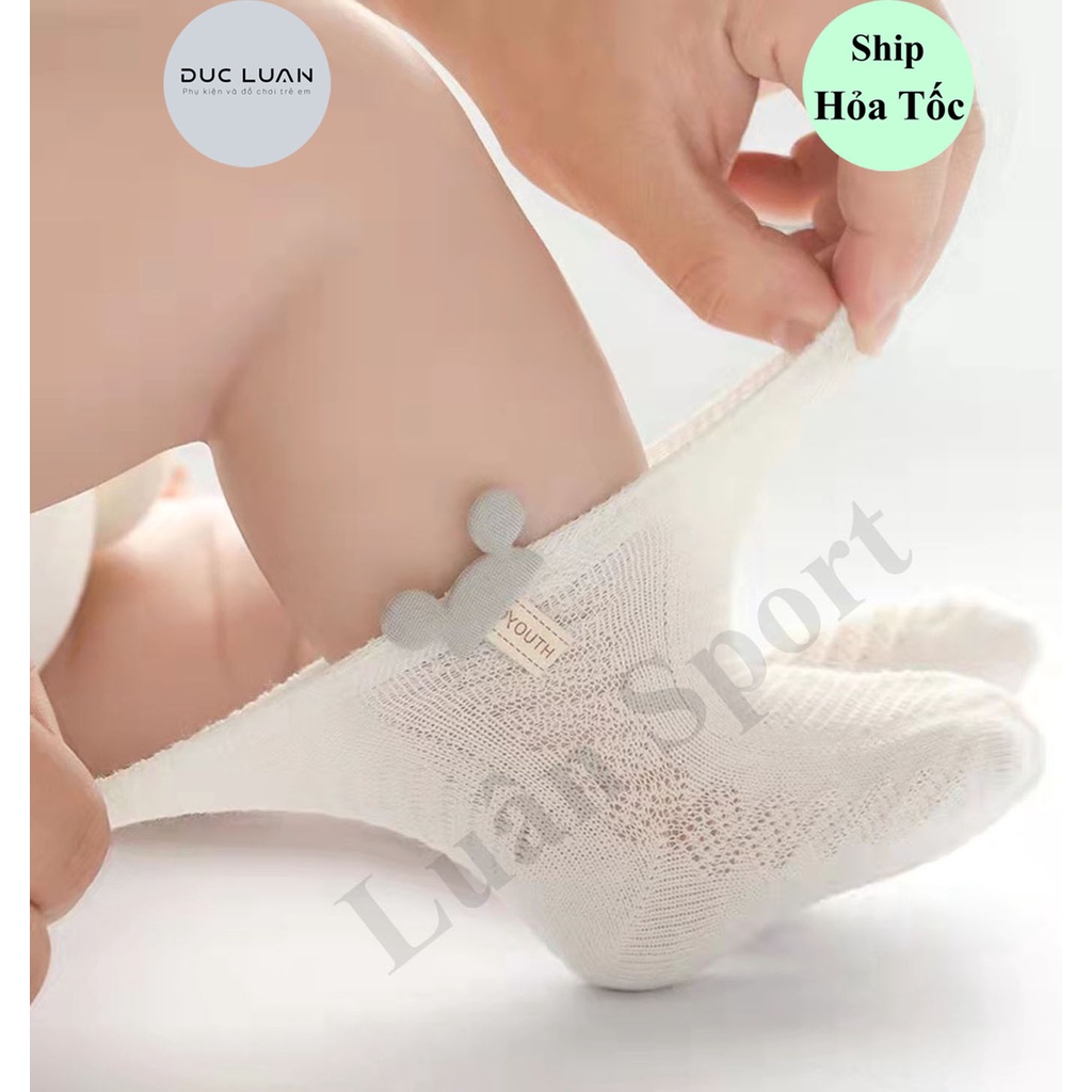 Tất đi mua hè cho trẻ sơ sinh đến 5 tuổi - Vớ điều hòa - Chất liệu 95% cotton thoáng khí, thấm hút mồ hôi