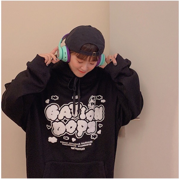 Áo nỉ hoodie Gation LylyshopUnisex, kiểu áo hoodies có mũ form rộng chất nỉ lót bông dày in chữ Gation cho nam nữ | BigBuy360 - bigbuy360.vn