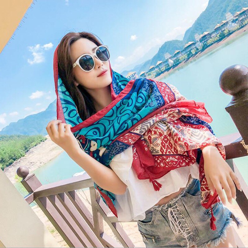 Khăn Choàng Boho Đi Biển, Khăn Choàng Boho Chống Nắng