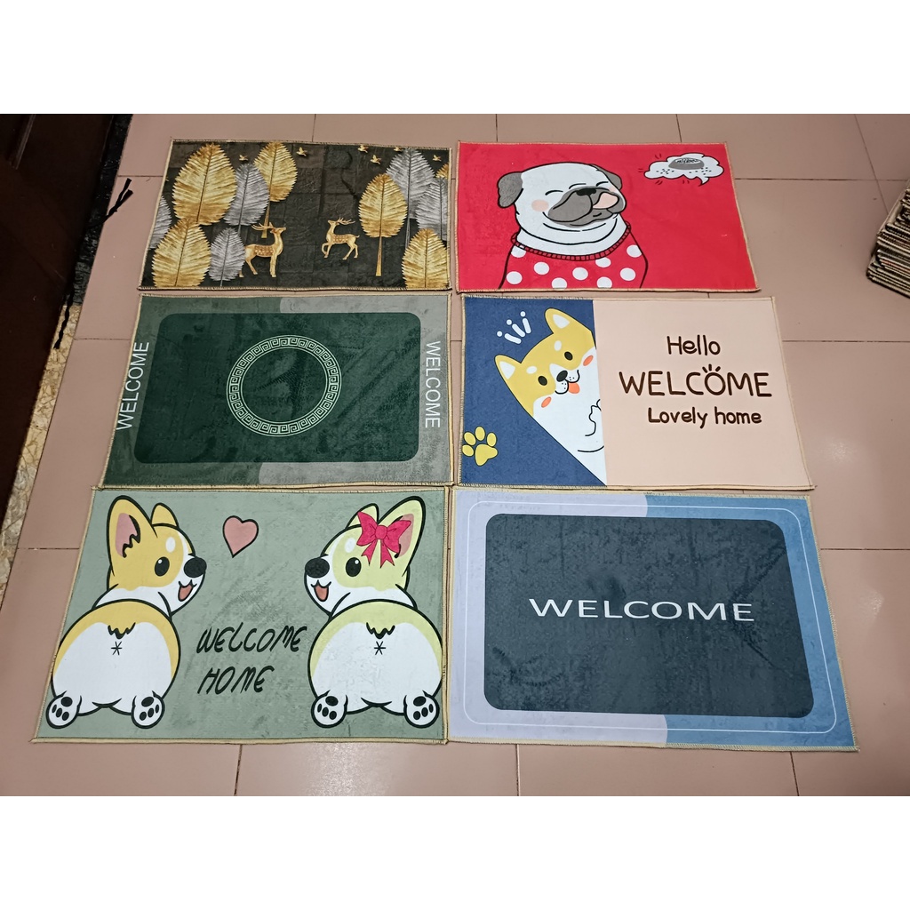 Combo 2 thảm lau chân siêu thấm hút ( giao màu ngẫu nhiên )