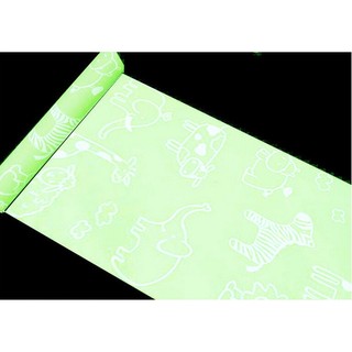 Decal giấy dán tường vườn thú xanh