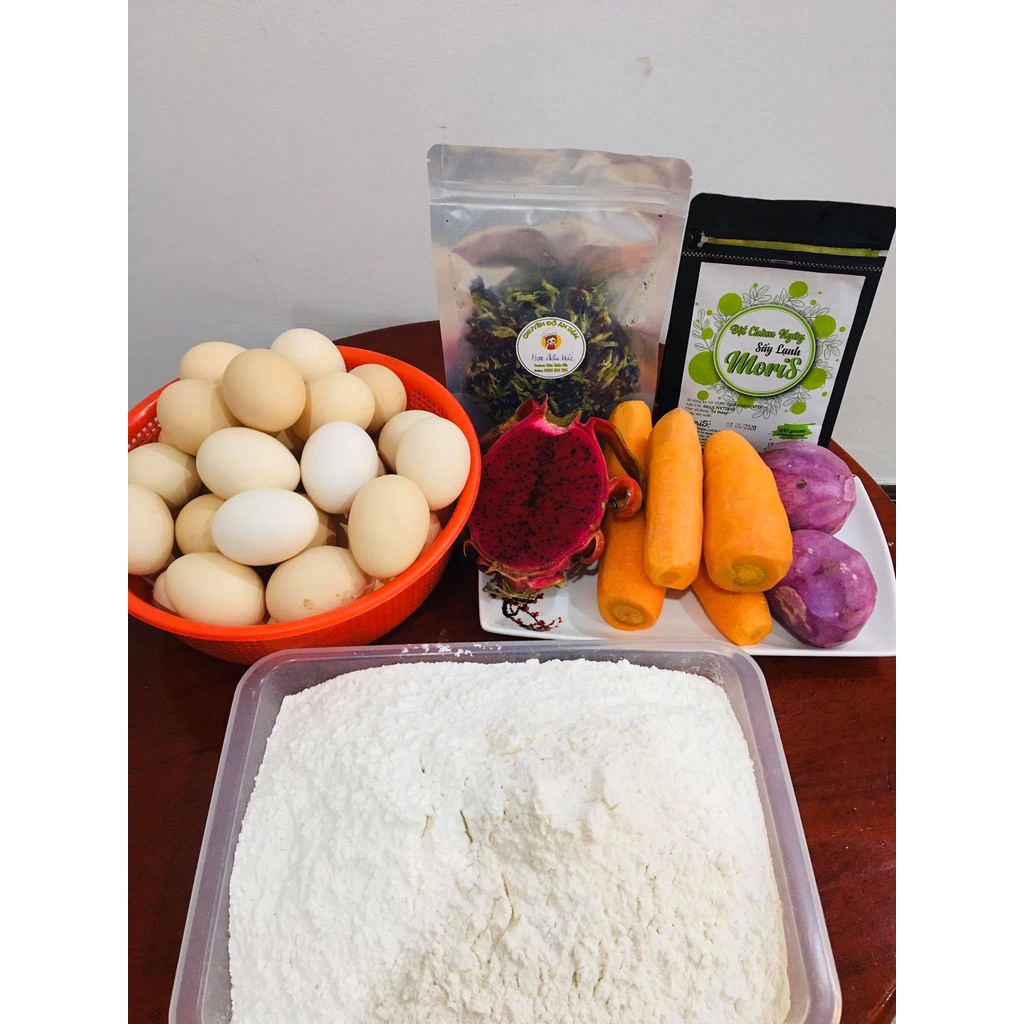 Bánh ăn dặm handmade sữa chua trái cây nhiều màu sắc dinh dưỡng cho bé trên 6m+