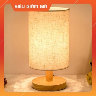 Đèn Ngủ Để Bàn Thân Gỗ - Đèn Trang Trí Phòng Ngủ Vintage