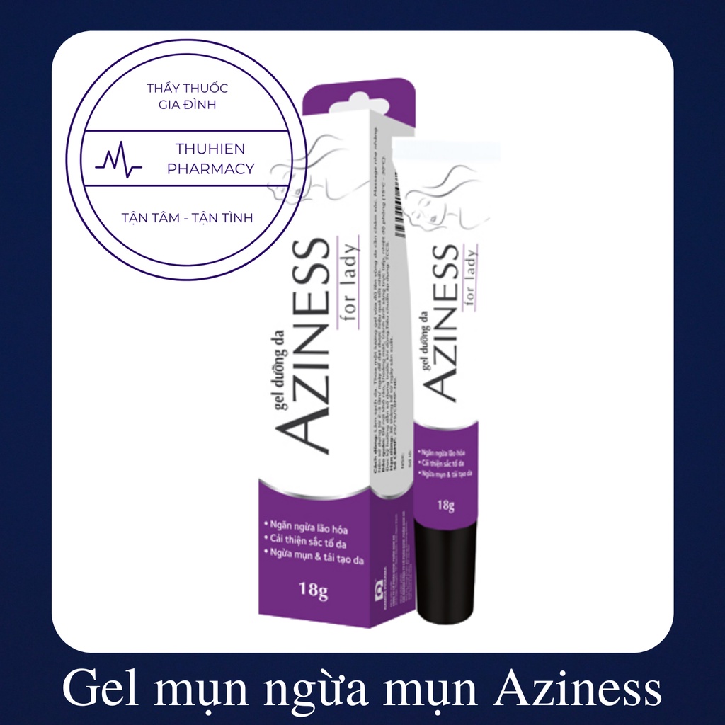 Gel Ngừa Mụn Aziness For Teen và Aziness For Lady - Ngừa mụn trứng cá, giúp làm giảm sưng đỏ, kiểm soát bã nhờn hiệu quả