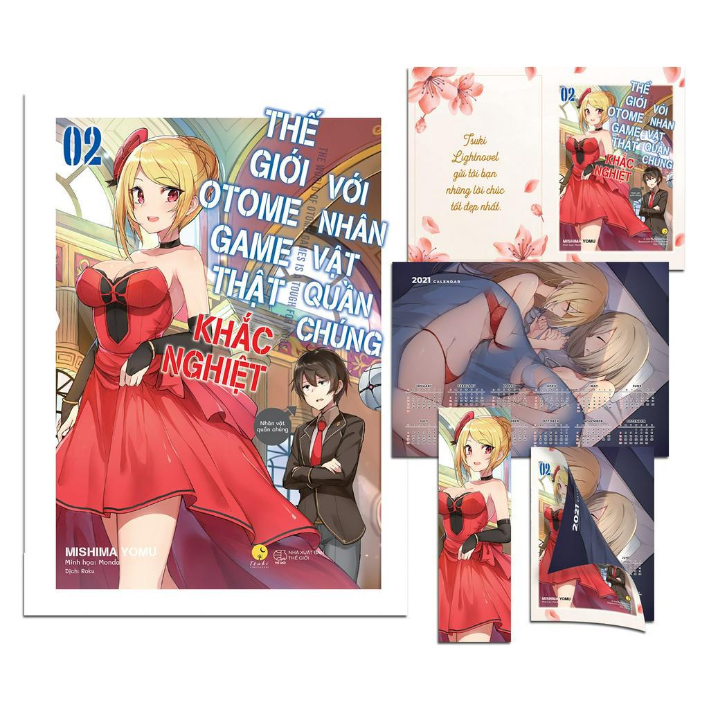 Sách Thế Giới Otome Game Thật Khắc Nghiệt Với Nhân Vật Quần Chúng - Tập 2 - Tặng Kèm Bookmark + Postcard Lịch (22x16cm)