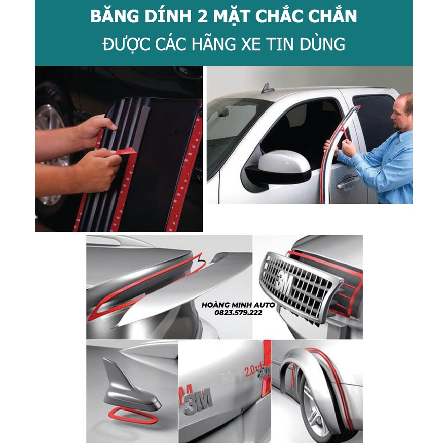 Băng dính 3m 2 mặt chuyên dụng cho ô tô xe hơi, băng keo dán cường lực siêu dính nhiều size - B001