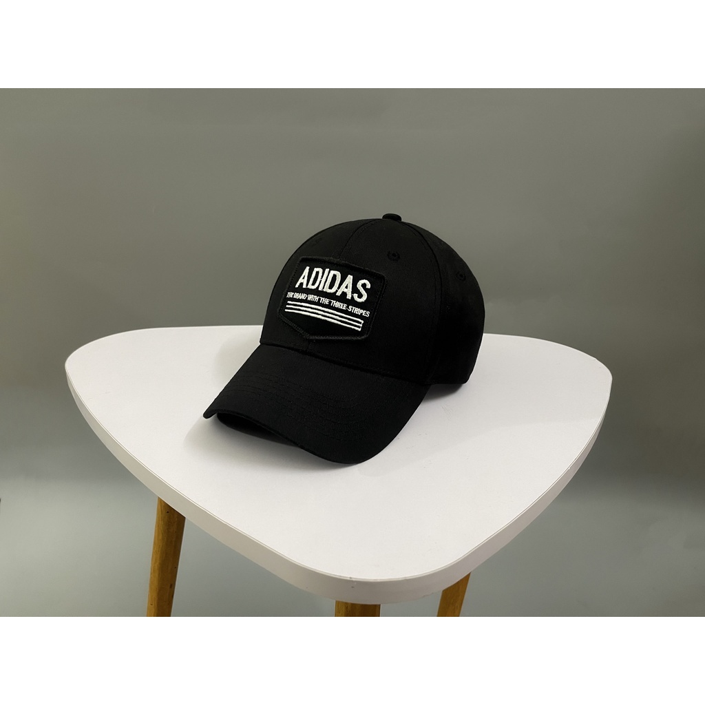Mũ lưỡi trai Adidas đen logo 3 sọc cá tính dành cho cả nam và nữ full hộp để làm quà tặng