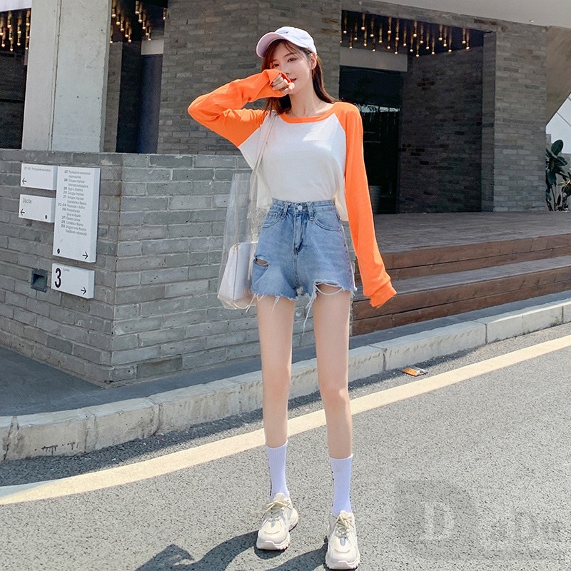 Ví DaDu Nữ Kiểu Dáng Thời Trang Sang Trọng  Quần Short Jean Lưng Cao ThờI Trang Cho Nữ