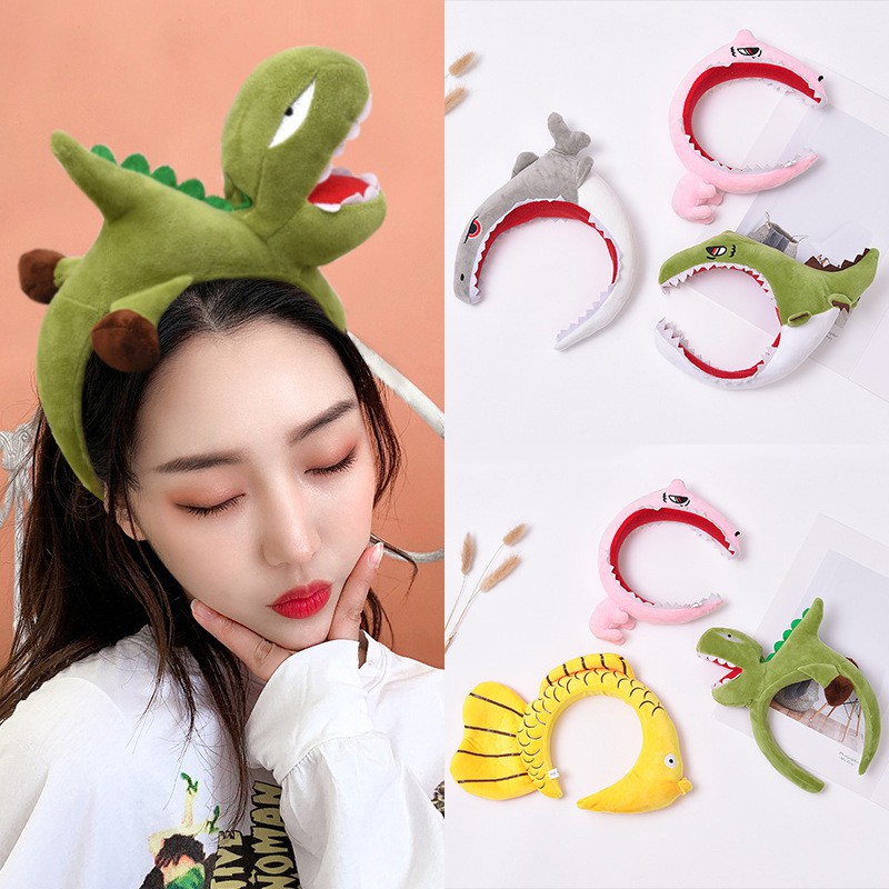 Bờm tóc cặp tóc hình khủng long dễ thương