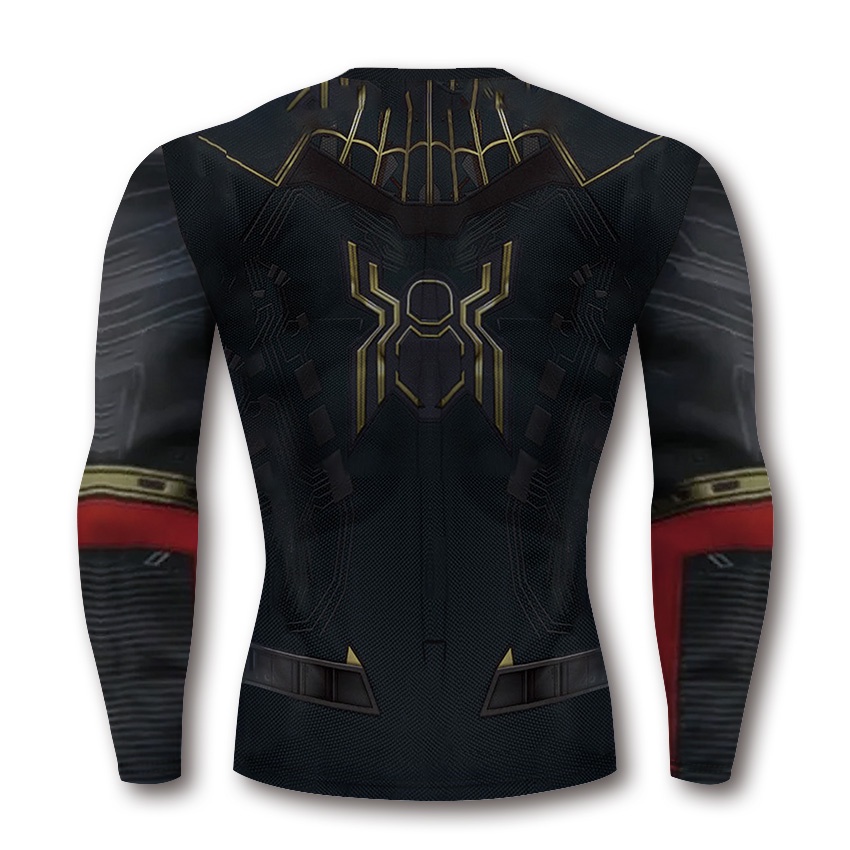 Áo thun thể thao HUQISHA ôm dáng in họa tiết 3d Spider-Man thời trang mới